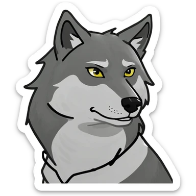 Alpha sigma wolf very big and super dangerous  sticker