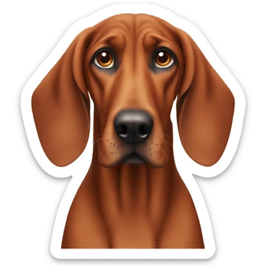 A redbone coonhound sticker