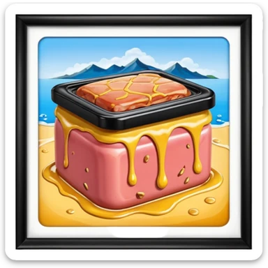 surreal dali style melting spam  watch landscape sticker