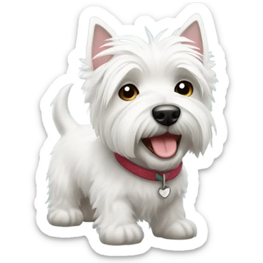 Cute westie sticker