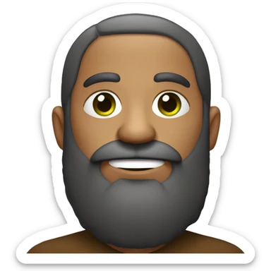 un brun avec une barbe et un regard qui souri avec les yeux verts sticker