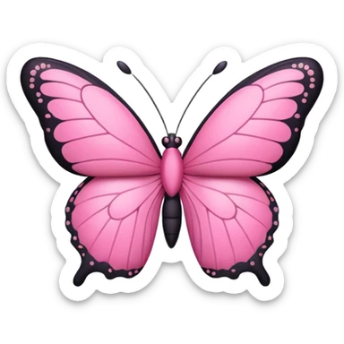 🦋 this emoji in pink in small size in emoji size sticker