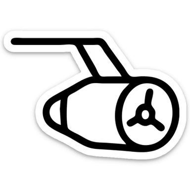 clear and simple airplane engine mounted under a wing sticker