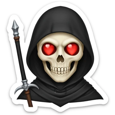 heart eyes reaper sticker