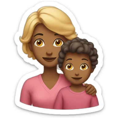mother and child sticker