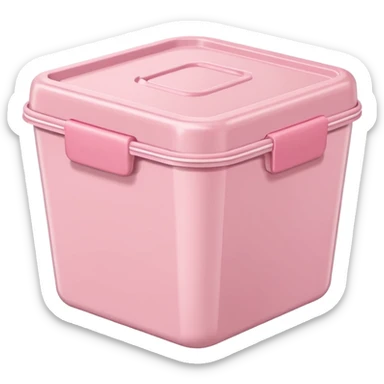 pastel pink food container sticker