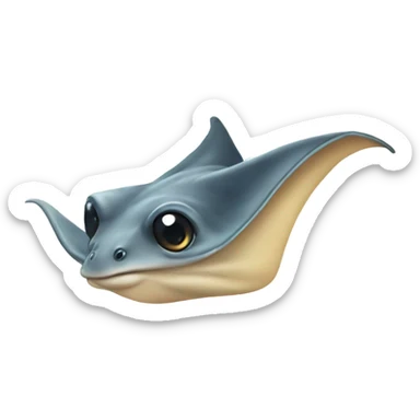 Cute stingray sticker