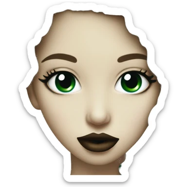 kiss lips beautiful dark emerald color sticker