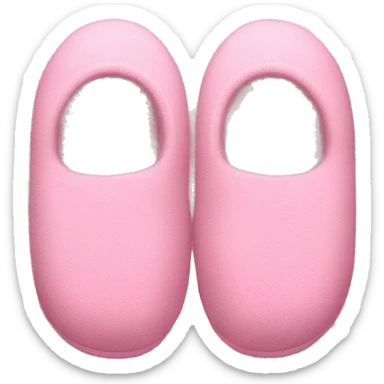 Cute pink slippers sticker
