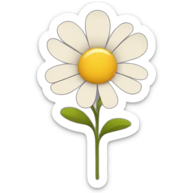 60s flat flower sticker