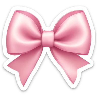 light pink ribbon bow sticker
