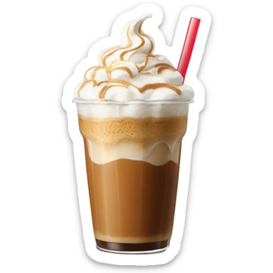 Biscoff cold coffee with whipped cream sticker