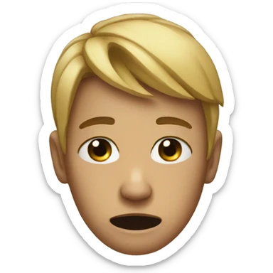 crying on floor sticker