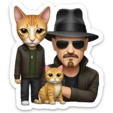 Heisenberg with a cat sticker