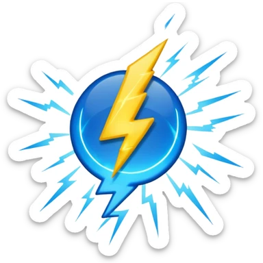 Can u generate a blue tick mark with lightning aura around it? make this as an emoliji sticker
