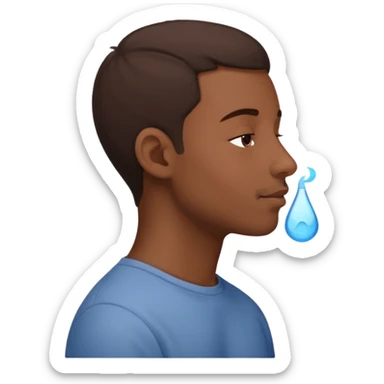 Side profile nose breathing sticker