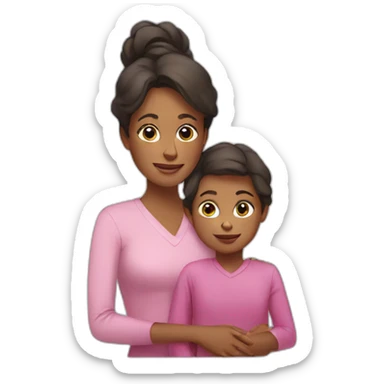 Mother with daughter sticker