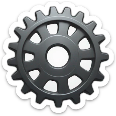 metalic gear sticker