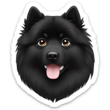 Black eurasier sticker