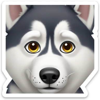 Husky with one eye  sticker