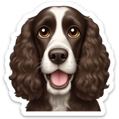 dark brown cocker spaniel sticker