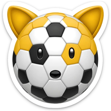 Una mascota de futbol soccer sticker