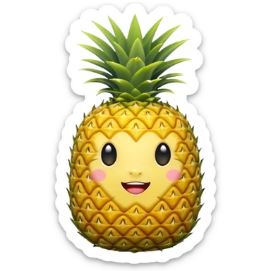 Pineapple labubu sticker