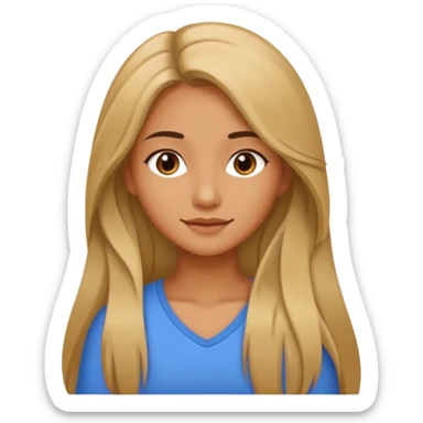 Stikers of girl which is a bit old and is relax sticker