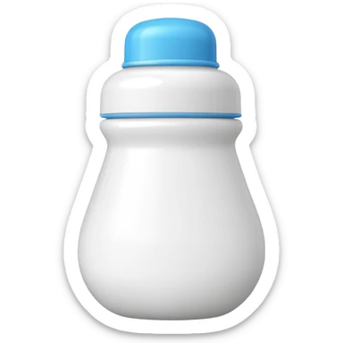 White real shaker toy for a baby sticker