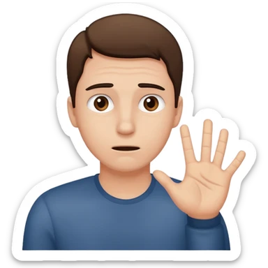 Un homme possessif qui essaye d’attraper quelqu’un avec sa main sticker