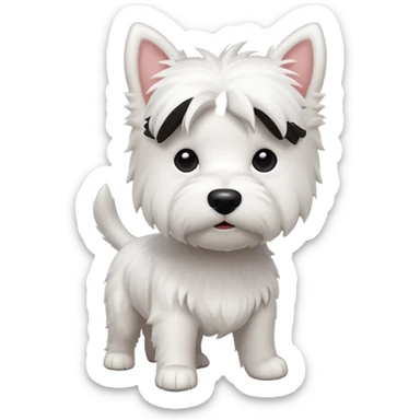 Westie dog sticker