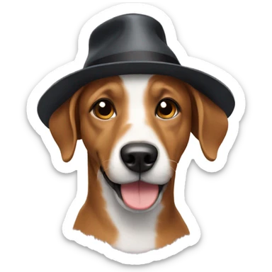 dog wif hat sticker