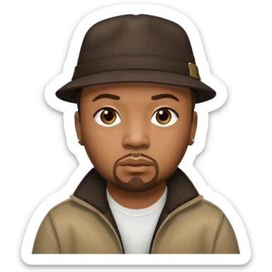 Timbaland with dark brown hair sticker