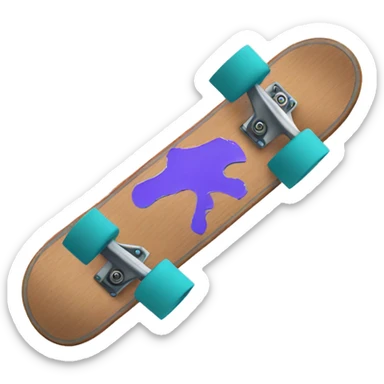 skateboard broken sticker