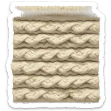 Folded knitted cream blanket sticker