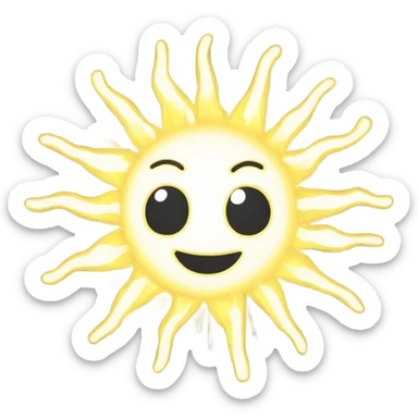 Child drawing of the sun sticker