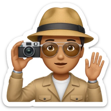 photographer from behind taking a photo sticker