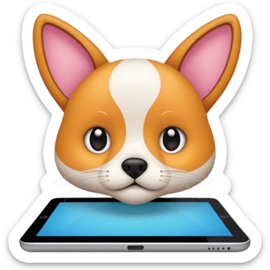 drawing a pet an ipad sticker