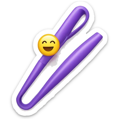 a plastic curler for hair on desk sticker