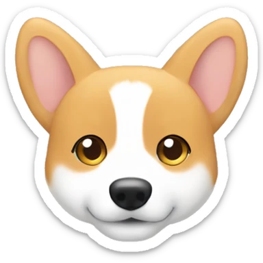 Blushing corgi hiding its face behind its paws, peeking out shyly. Blushing corgi hiding its face behind its paws, peeking out shyly. sticker