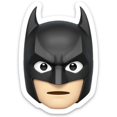 Batman hero emoji white  sticker