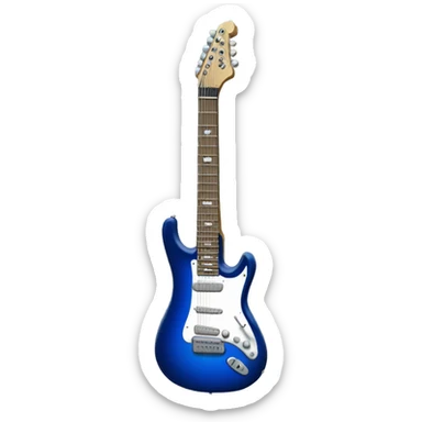Blue electric guitar  sticker