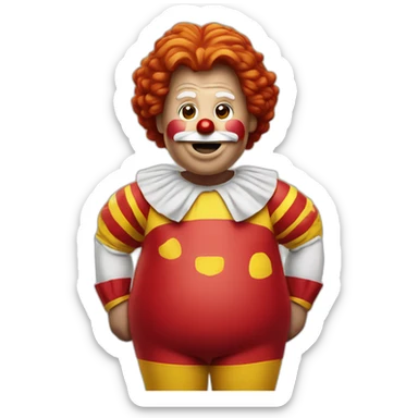 Fat Ronald Mcdonald sticker
