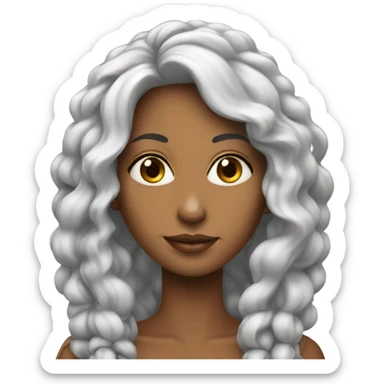 rainha com cabelos pregos sticker