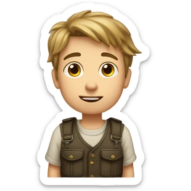 German boy saying no sticker