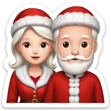Mr. and Mrs. Clause sticker