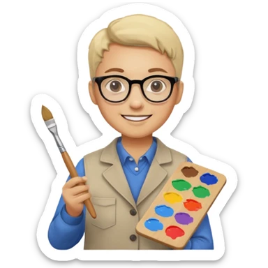 un professeur d'arts plastiques sticker