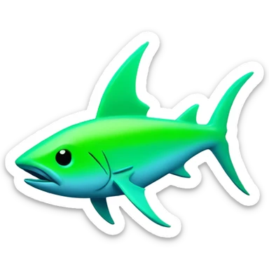 Swordfish neon green  sticker