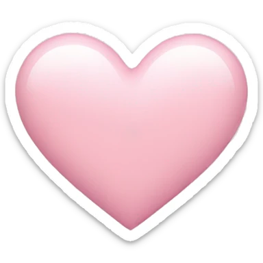 Light pink heart  sticker