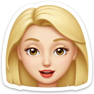 Being model and winking one eye sticker